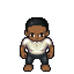 Custom pixel art character with brown hair for personalized video game gift